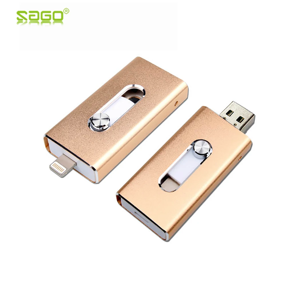 Sago USB 3.0 i-Flash Drive 8gb High speed Pen Drive /Otg Usb Flash Drive For iPhone 8/5s/5c/6/6 Plus/7/Micro usb cell phone