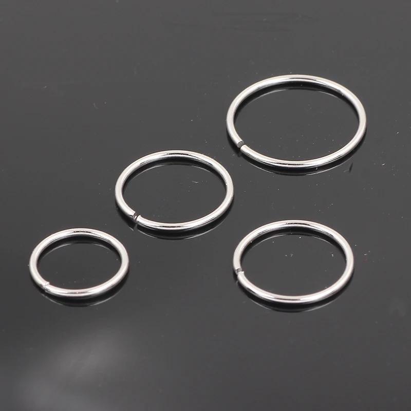 JUNLOWPY  Stainless Steel Nose Hoop Nose Ring Stud Body Piercing Labret Jewelry Punk Style body Jewelry Septum Ring