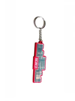 

PVC tourist building compass PVC Key ring tag Promotional custom 3d soft pvc keychain Custom LOGO design keychain