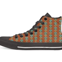 Энтони Высокие парусиновые туфли на плоской подошве; повседневная обувь на заказ; Прямая