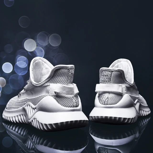 US $23.67 Hemmyi Tenis Masculino Adulto Comfortable Breathable Mesh Mens Shoes Casual Black Lace-up Sneakers 