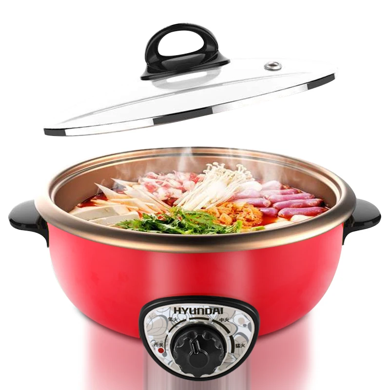

JZ74 Electric Baking Pot Multi Functional Cooker Heat Wok Cooking Pot Non-sticky 3.5L Capacity Multi Cooker Home Machine