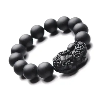 

Sibin Bian Stone Beaded Stretch Bracelets,Bianchi Bracelet Needle Massage Healthcare Body Brave Troops Bangle Amulets 8mm women