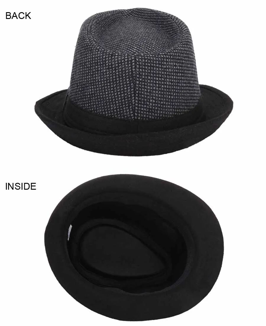 FS Мужские фетровые черные Панамы, модная шерстяная шляпа, мужские Гангстерские Трилби кепки, Повседневные Вечерние шляпы с широкими полями в английском стиле, джазовые шляпы