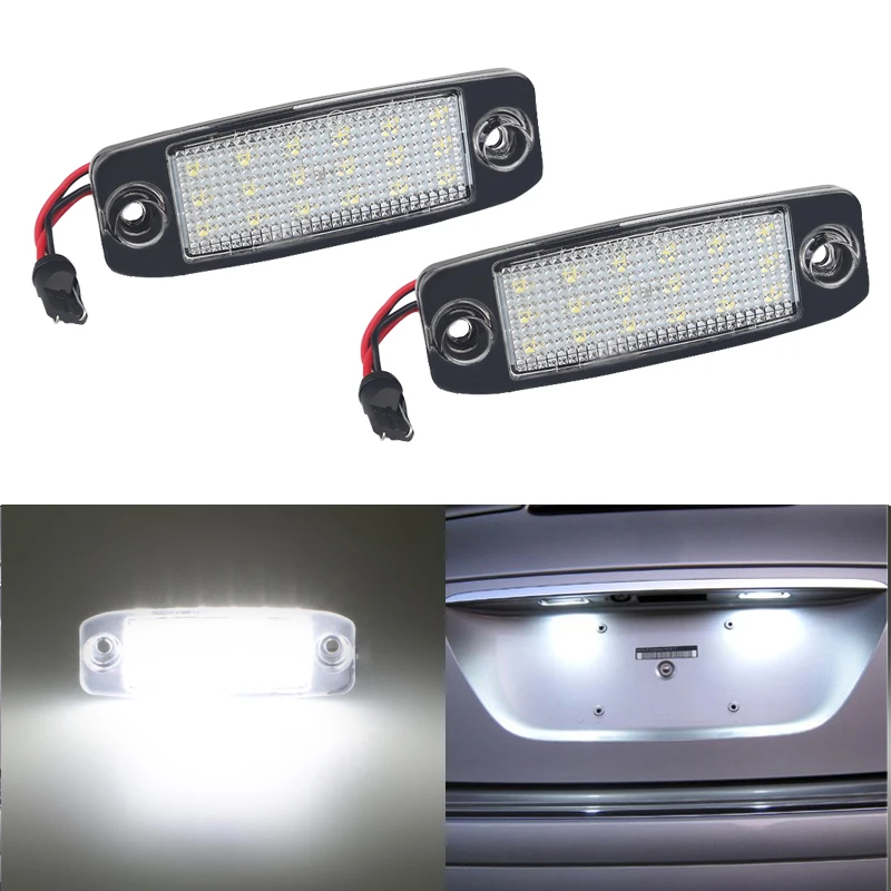 2Pcs 12V 3W LED Number Plate Lamp Bulb Kit For Hyundai Sonata YF 10MY GF 10 White Canbus License Plate Lights For Kia Sportage