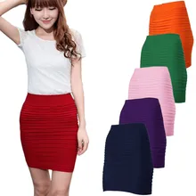 COCKCON Новая мода Горячая Женская эластичная плиссированная Высокая талия посылка Хип короткие юбки, беспланая# Z5