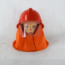 Самая низкая цена ABS пластик огонь шлем огнестойкие шлем огонь защитный шлем с шалью