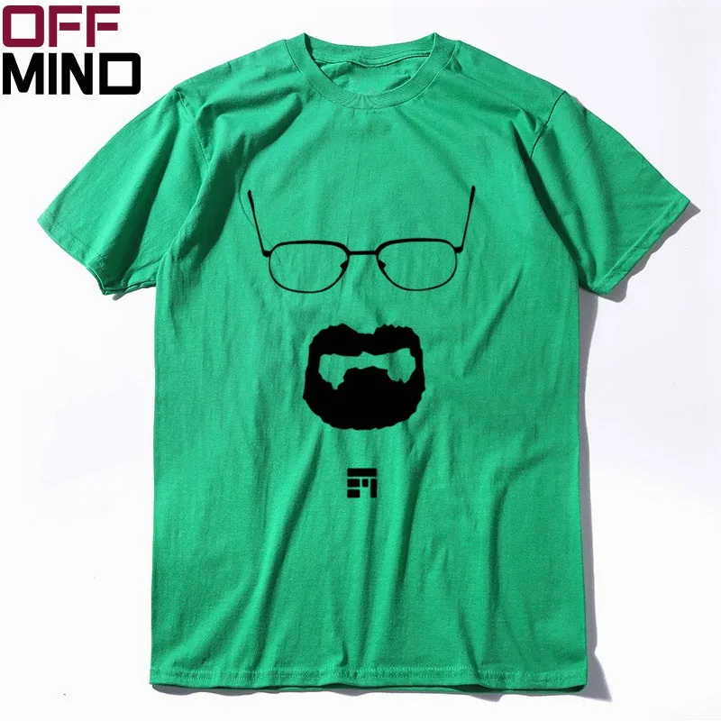 OFFMIND, хлопок, короткий рукав, heisenberg, Мужская футболка, летняя, свободная, breaking bad, Мужская футболка, крутая футболка, футболки BR0131 - Цвет: BR0131OM-GREEN