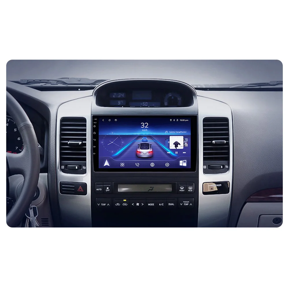 " Автомобильный мультимедийный 2 Din Android 9,1 Авторадио 2din gps стерео навигационное радио для Toyota Land Cruiser Prado 120 2004-2009 50