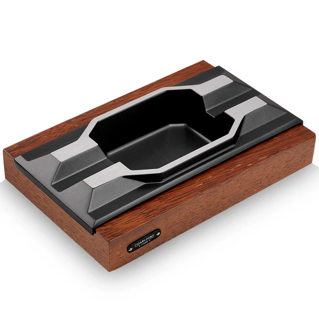 Posacenere Per Sigari In Legno - 4 Slot, Con Cassetto Rimovibile, Per Ufficio O Casa