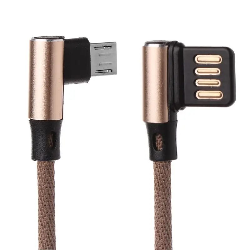 

2019 New Premium 3A Micro USB Charging Data Cable For Samsung Huawei Xiaomi Fast Charger Cord Wire 90 Degree