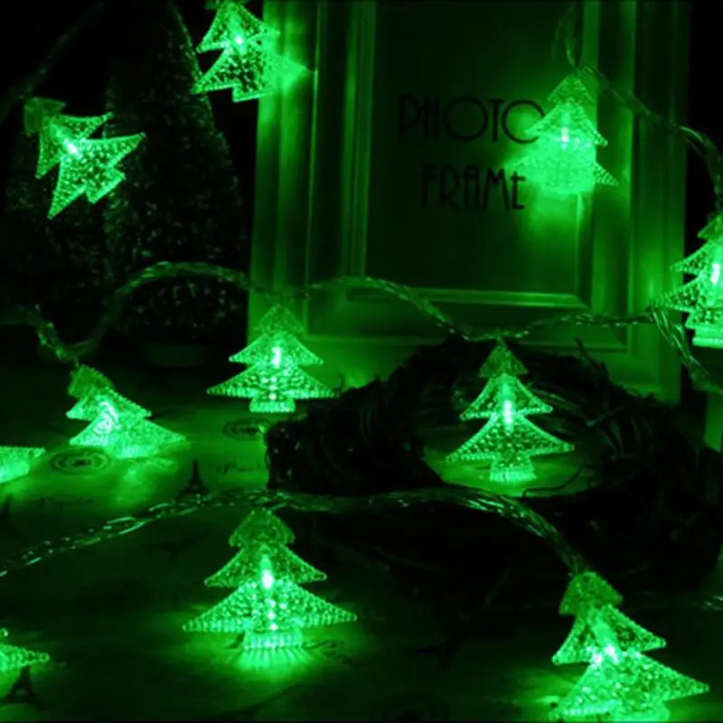 Lumiparty 10 м 100 шт. Творческий Новогодние ёлки светодиодные Строка увлекательный красочный мигающий лампа висит украшения США Plug