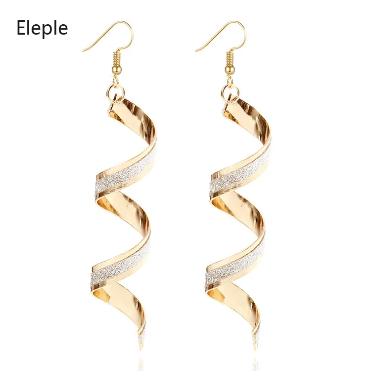 

Eleple Dropshipping Trendy 2 Colors Geometric Dangle Earrings for Woman Simple Earrings Fashion Jewelry Supplier C6002