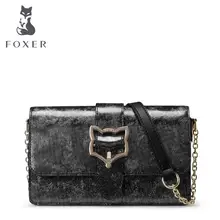 Echtes leder frauen tasche foxer/2017 neue wasser ripple kleinen platz paket freizeit wilde schulter messenger bag