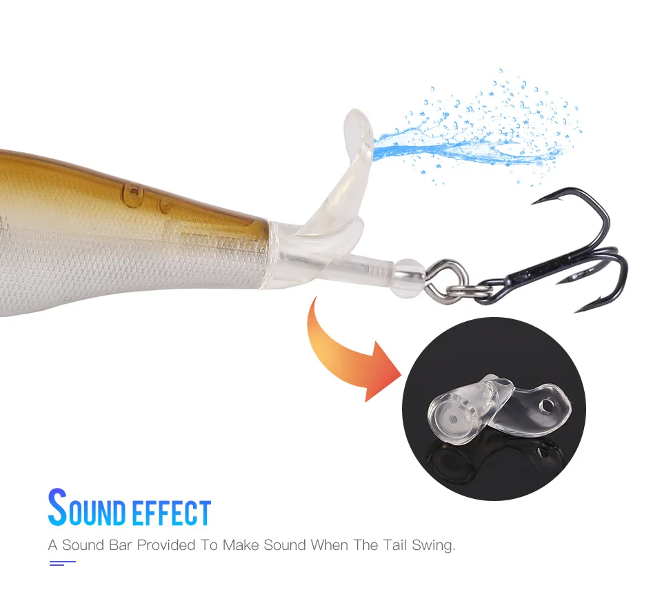 Kingdom 2019 New Whopper Plopper Fishing Lure 10cm 12cm Topwater Hard Baits Popper Soft Rotating Tail Wobblers Artificial Bait (5)