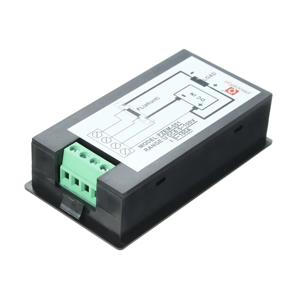 100A DC Многофункциональный цифровой измеритель мощности модуль монитора энергии