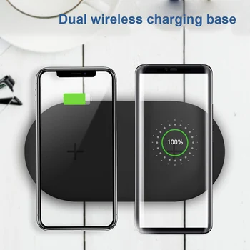 

Wireless Charger Dual Fast Charging Base Ultra Thin Portable for Mobile Phone DJA99