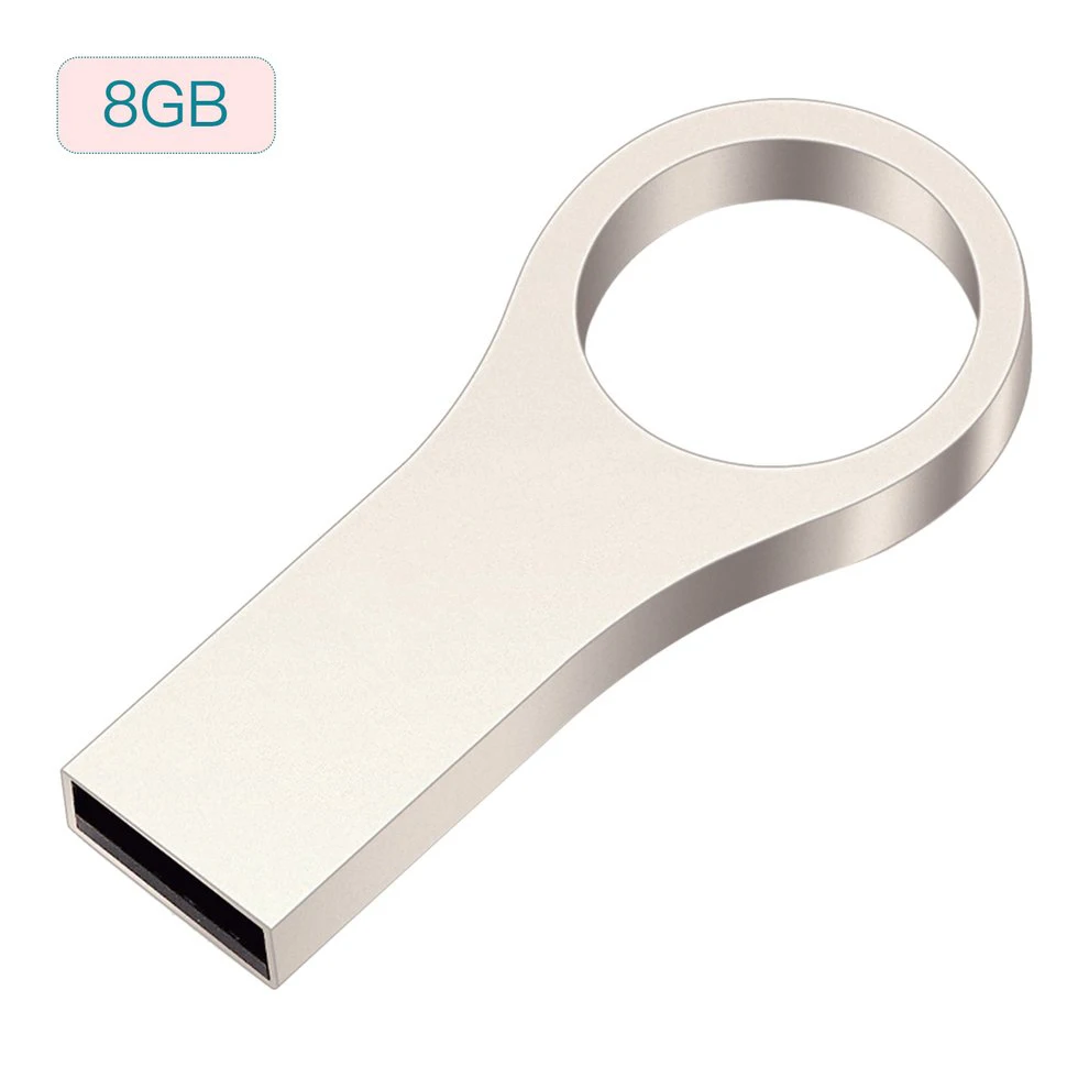 

10PCS U9 USB2.0 Flash Drive Metal Pen Drive USB Key Ring Pendrive 8G Waterproof Flash Memory U-Disk For PC Laptop