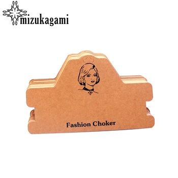 

11*18.5CM 10pcs/lot Blank Kraft Paper Necklace Card Jewelry Bracelet Necklace Display Favor Marking Garment Prices Label Tags