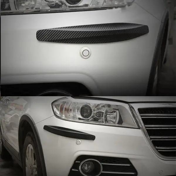 2 Pcs Car Carbon Fiber Anti-collision Strip Bumper Protector Car Crash Bar Anti-rub Bar For Car/Truck/SUV/MPV/RV Etc 40*5cm