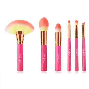 

VVHUDA Makeup Brushes Set 6pcs Synthetic Hair Soft Large Fan Powder Dense Contour Concealer Eyebrow Eye Shadow Cosmetics Travel