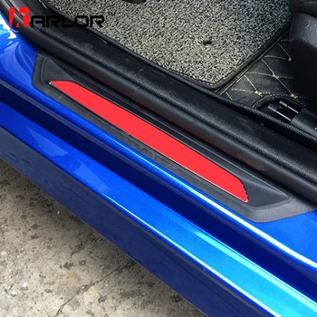 

4pcs Door Sill Scuff Welcome Pedal Threshold Scratch Carbon Fiber Protection Stickers Decals Car-Styling For BMW F30 Accessories