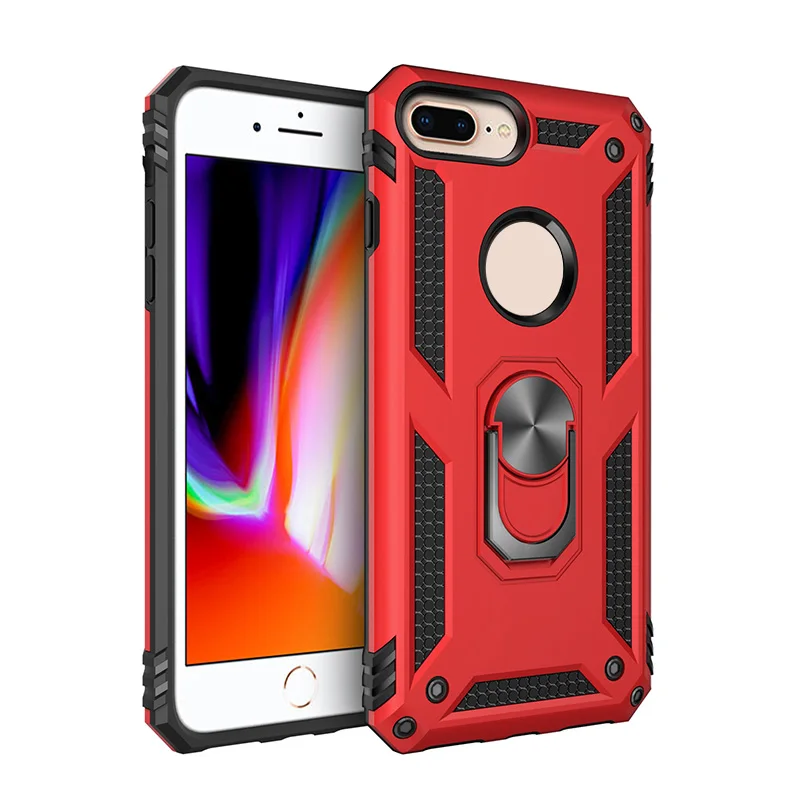 

KKREFF For iPhone XR Case With 360 Degree Rotate Finger Ring Magnetic Mobile Phone Case For iPhone 6 6s 7 8 Plus X XS Max TPU+PC