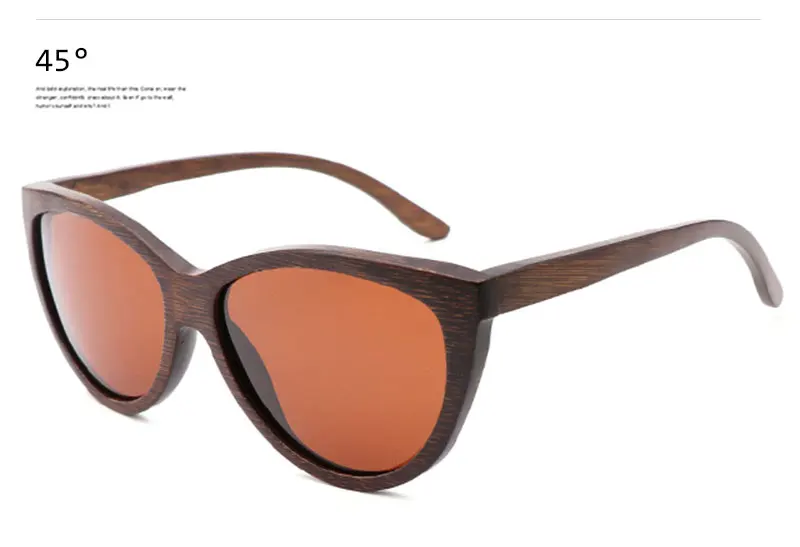 100% чистый коричневый бамбуковые солнцезащитные очки женские 2018 Модные солнцезащитные очки мужские Поляризованные Оттенки для женщин UV400