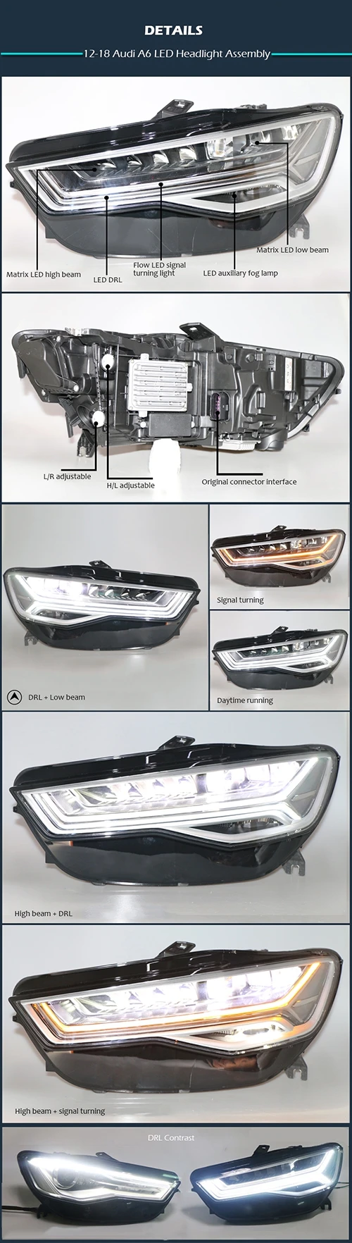 LED Headlight Assembly for Audi A6 17_