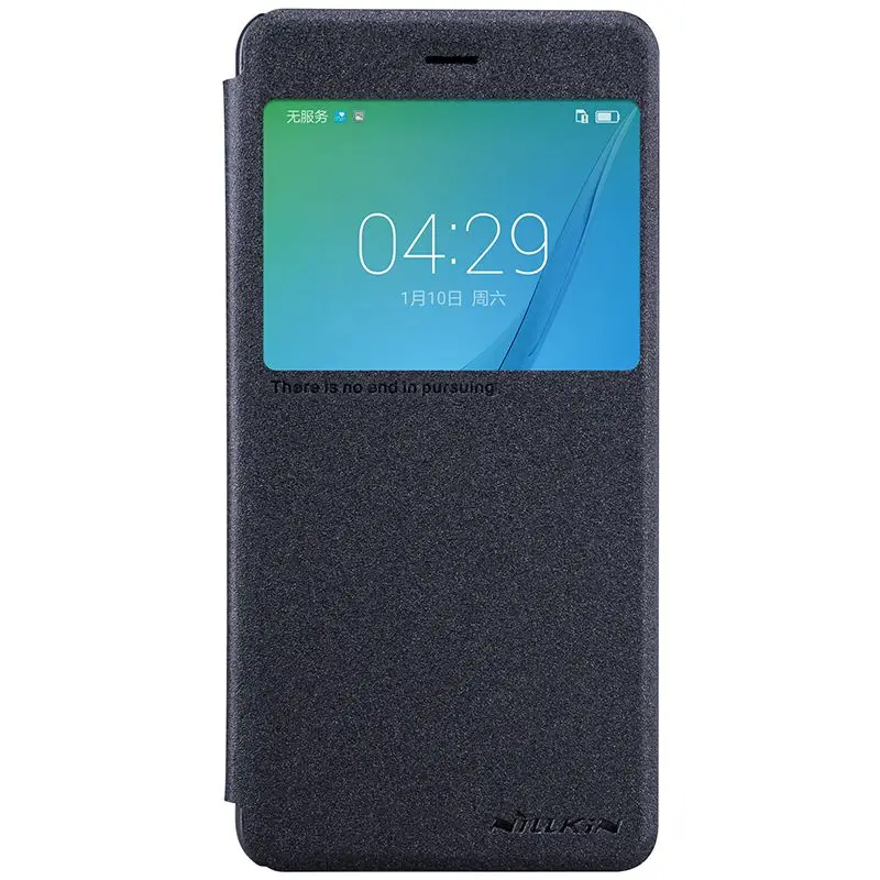Черный Huawei nova Чехол Smart auto sleep Nillkin блестящий кожаный чехол для huawei nova смотровое окно - Цвет: Черный