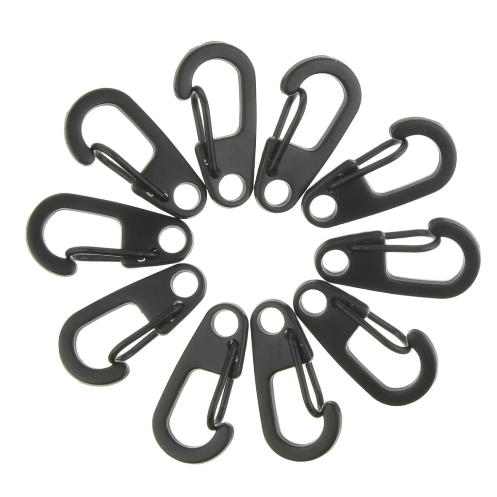 20 Pieces Mini Alloy Key Buckle Snap Spring Clip Hook Carabiner Keychain Keyring 26mm for Backpacking Camping Hiking Cycling