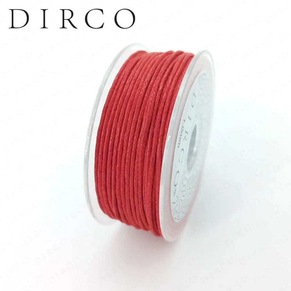 Вощеный хлопковый шнур 1 мм 20 м/рулон для изготовления ювелирных изделий ручной работы браслет ожерелье Одежда Аксессуары Бисероплетение нити - Цвет: Red      20JW10