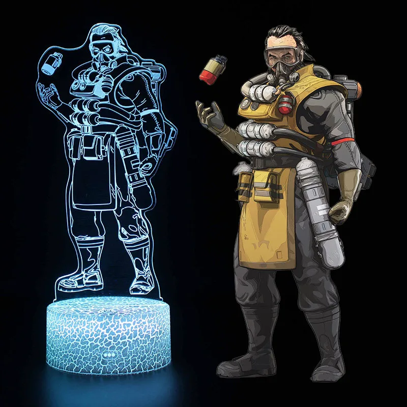 Светильник ящиеся игрушки 3D иллюзия Светодиодная лампа Apex Legends Wraith экшн фигурка