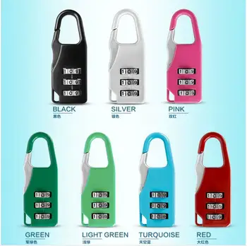 

3 Mini Dial Digit Number Code Password Combination Padlock Security Travel Safe Lock for Padlock Luggage Lock of Gym