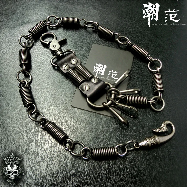 New Street Fashion Punk Rock Style Motorcyle Men Belt Chain Top Quality