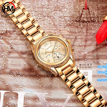 

Watch Women Luxury Brand Rose Gold Women Bracelet Wristwatches Stainless Steel Ladies Watch Quartz Female Clock Relogio Feminino