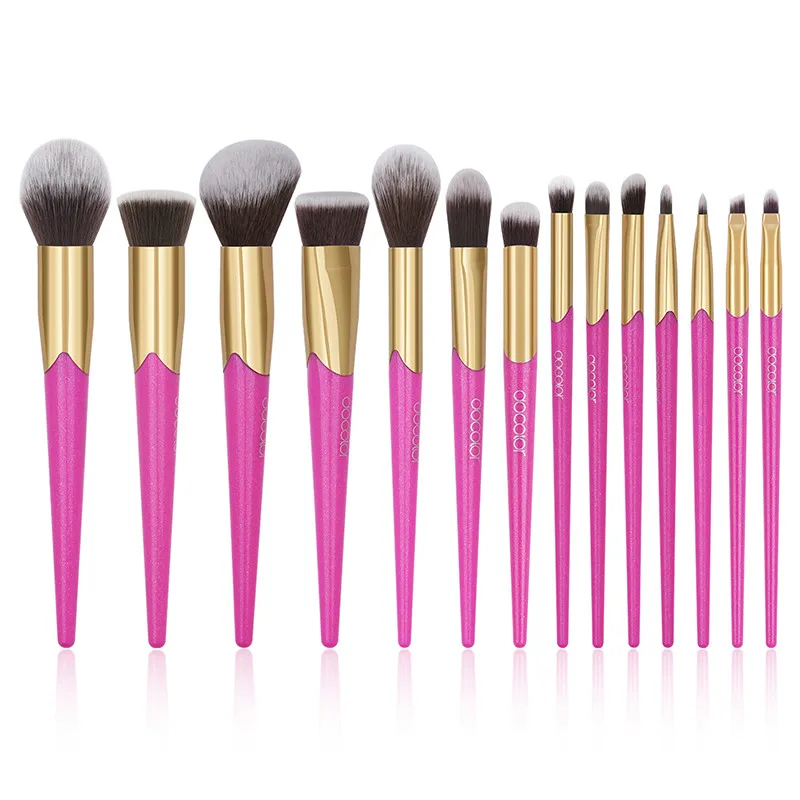 

Docolor 14PCS Beauty Makeup Brushes Set Cosmetic Foundation Powder Blush Brush Eyeshadow Eyebrow Lip Make Up Brush Kit Maquiagem