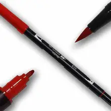 Japan color ful Art маркер ручка с двумя головками дизайн кисти Маркер ручки для рисования живопись поставки 845-993 красный и оранжевый и коричневый цвета тона