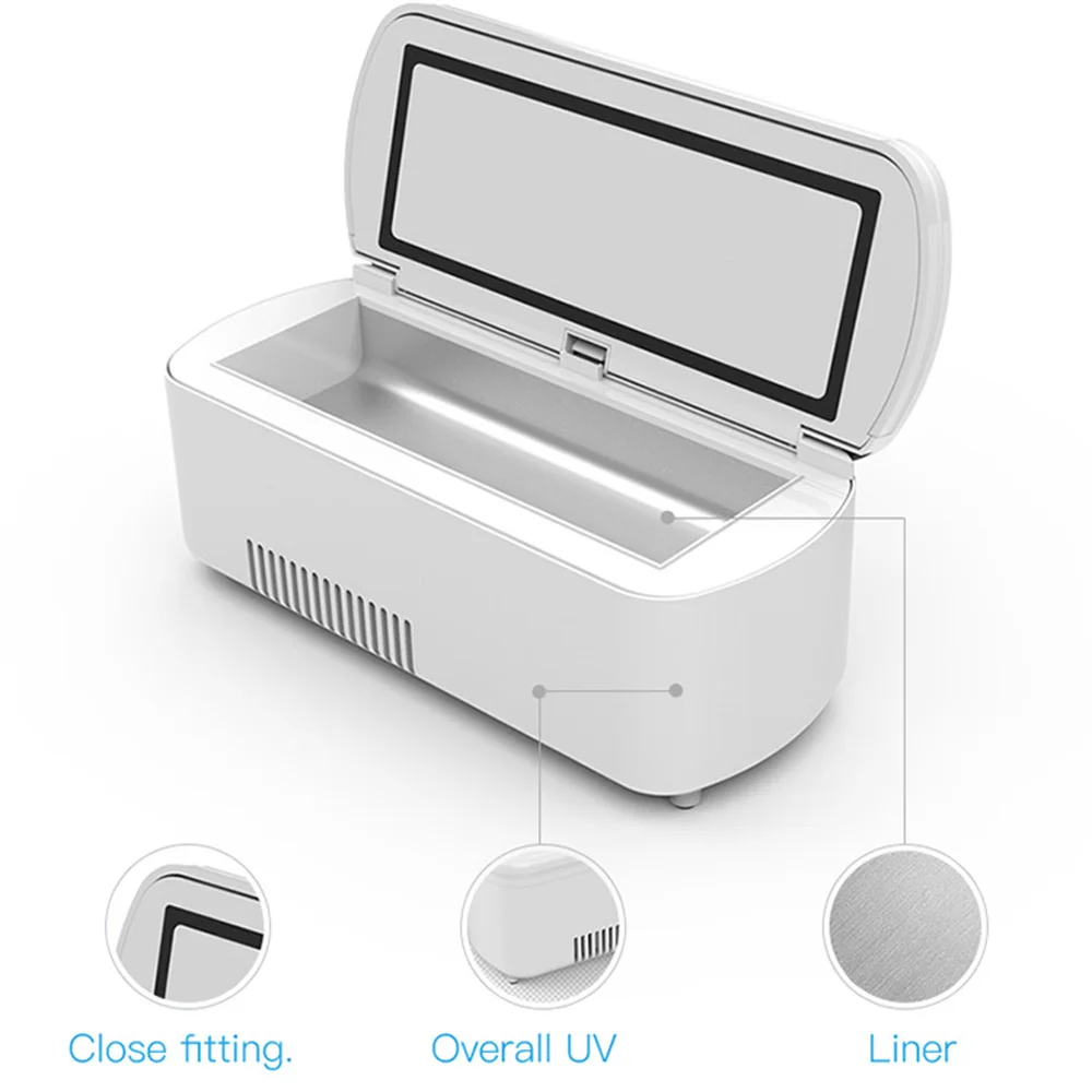 Объемный портативный мини-охладитель инсулина холодильная коробка 8/20 часов, перезаряжаемый ЖК-дисплей автомобильный охладитель инсулина Медицинский мини-холодильник