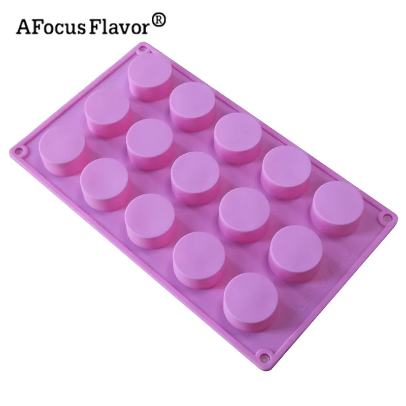 

1 Pc Cylindrical Soap Mold 15 Holes Molde De Silicone Forms Handmade Soap Cake Decorative Ice Cube For Baking Cake Stand