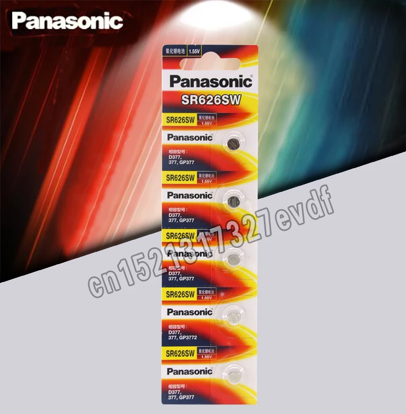 5 шт./лот Panasonic оригинальный SR626SW часовая батарейка G4 377A 377 LR626 SR66 LR66 батареи из