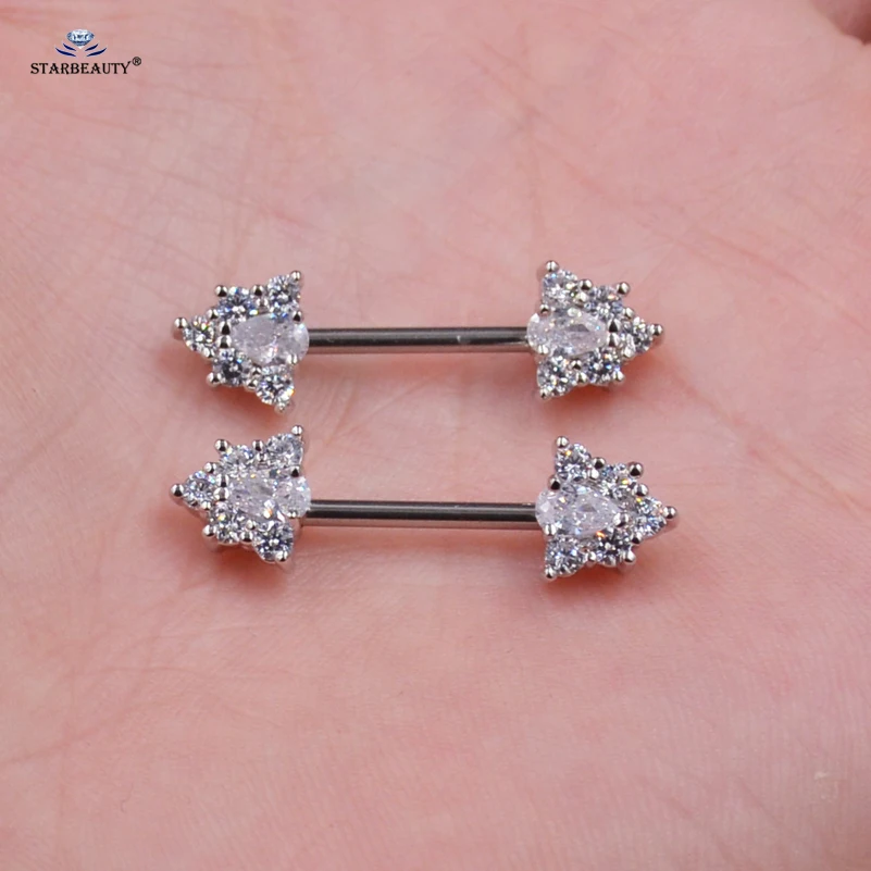 2 шт/комплект уникальный Треугольники кольцо для соска 14G класса люкс соска для пирсинга, из хирургической стали спиральные украшения для пирсинга украшение-серьга для тела Pircing подарок