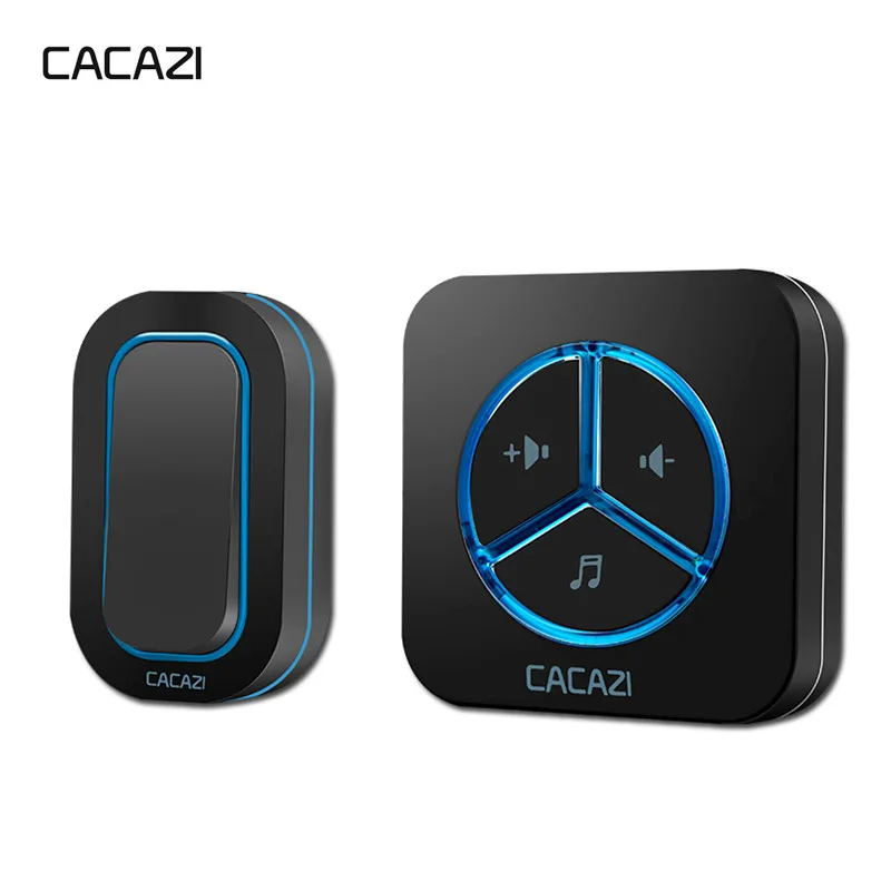 

Cacazi Waterproof Doorbell Wireless Assembly Remote Intelligent Household UK EU UK Plug Receiver Doorbell Chime 48 Songs