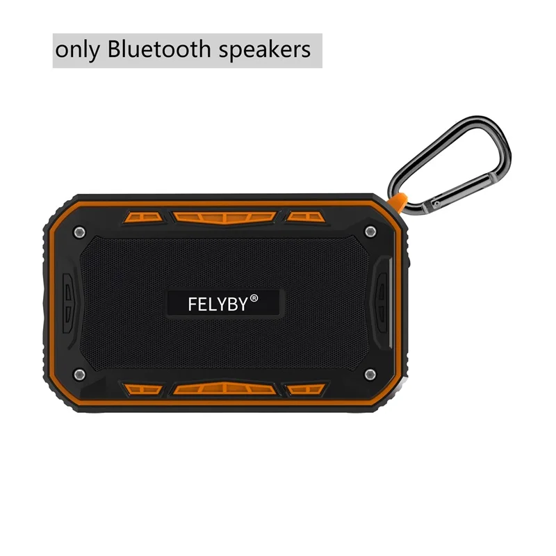 FELYBY S618 портативный Bluetooth Беспроводной акустическая мини-водонепроницаемый IP67 открытый стерео динамика сабвуфер для телефона компьютер TF AUX - Цвет: Orange