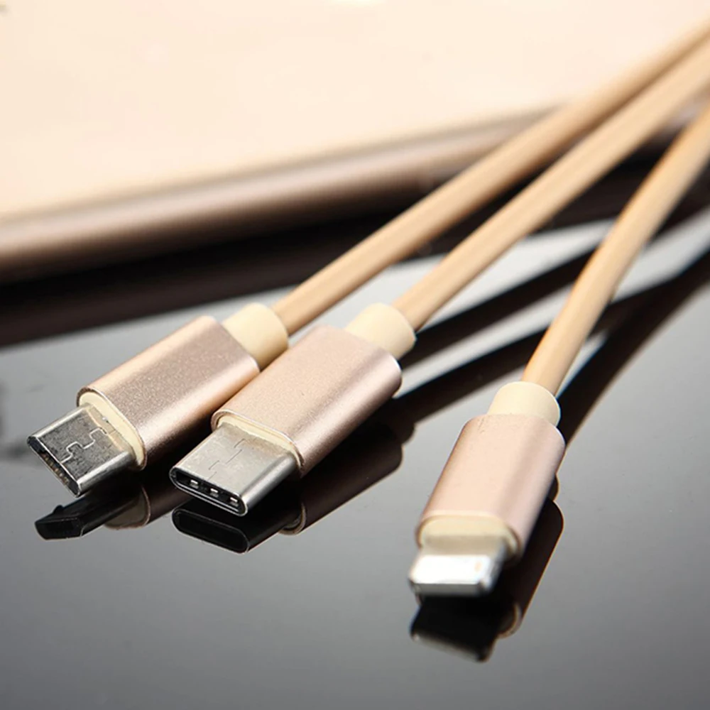 3 في 1 قابل للسحب كابل شحن متعددة تهمة المصغّر usb نوع C الحبل ل فون X 6 7 8 6 s سامسونج s8 Xiaomi الهاتف المحمول