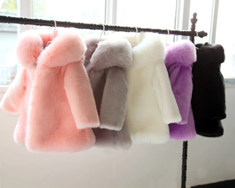 2-10Y Winter kids faux fur Hood coats Jacket long sleeve Warm Christmas birthday Girl fur Coat parka for teenage Kids Clothes 2-10Y Winter kids faux fur Hood coats Jacket long sleeve Warm Christmas birthday Girl fur Coat parka for teenage Kids Clothes