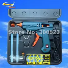 5 pcs/set, free shipping, tool kit: USA plug With power switch 100 watt hot melt glue gun