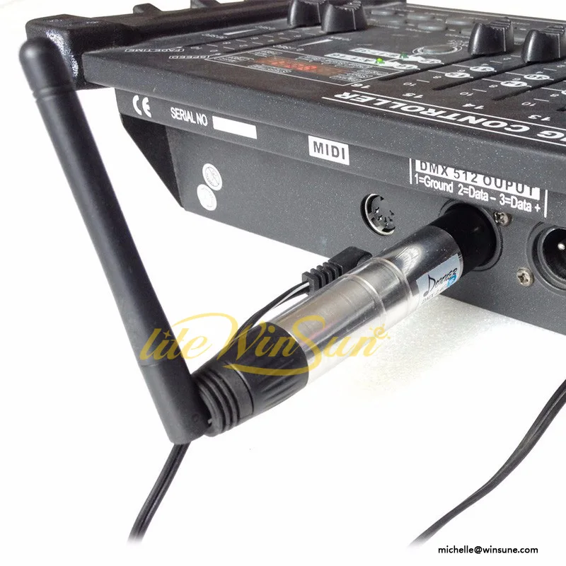 free shipping 2.4G ISM wireless receiver transmitter light controller DMX512 3pin XLR signal connect 126CH wirless (3)