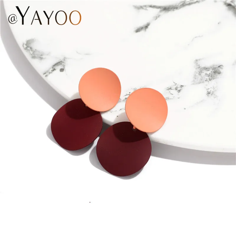

Multicolor Drop Earrings for Women Punk Vintage Ethnic Dangle Bohemian Statement Round Dangle Fashion Earings Jewelry 2019