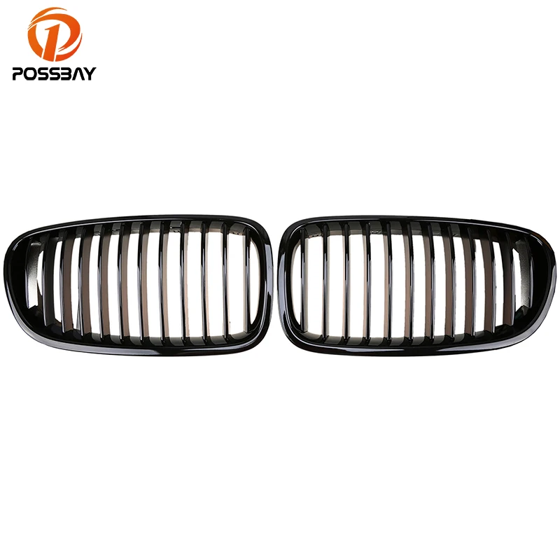 buy POSSBAY Car Kidney Grille Grills for BMW 5 Series F10 525d 525dX 528i 528iX Sedan 2010 2016 Gloss Black Front Center Hood Grills